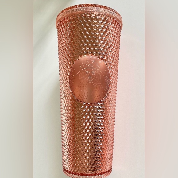Starbucks rose gold studded tumbler. Retired from 2018. 24 oz. EUC! - Picture 1 of 3